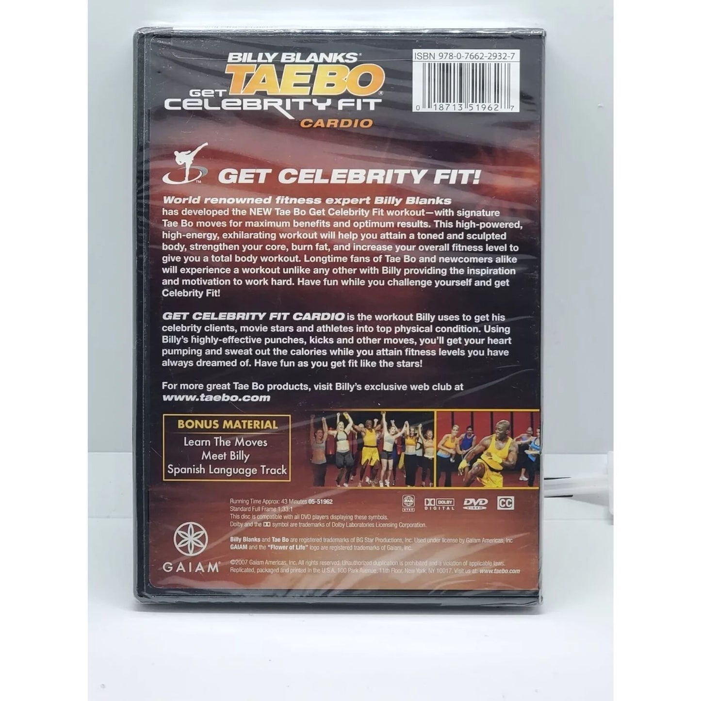 Billy Blanks - TaeBo - Get Celebrity Fit Cardio (DVD) Brand New Sealed