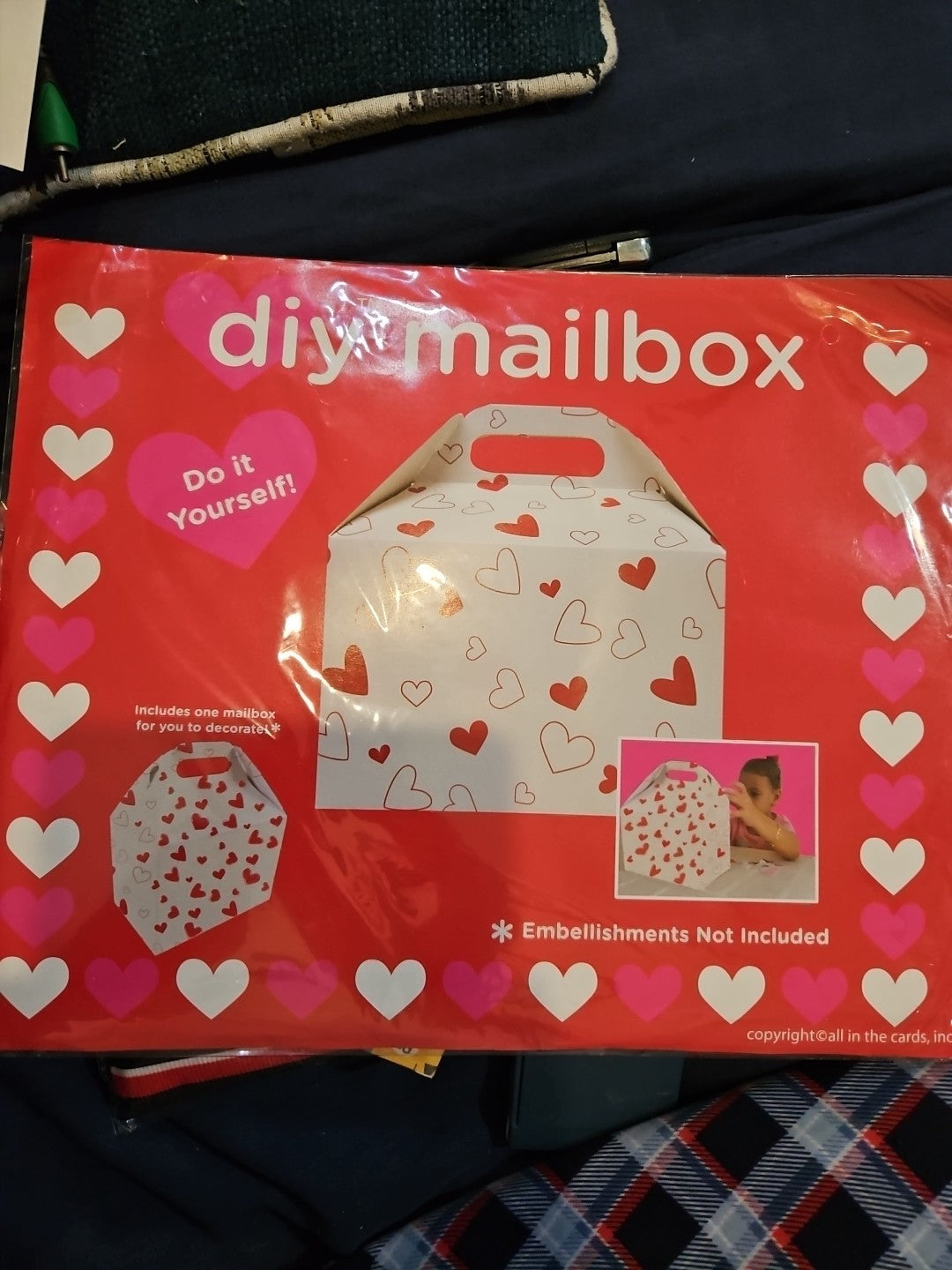 DIY Hearts Mailbox "All In The Cards" 8x5x5 Inches