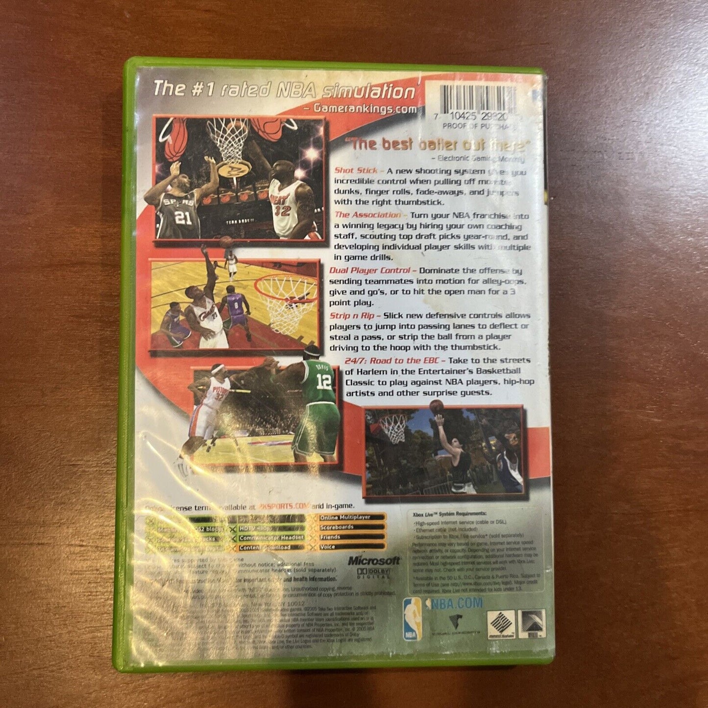 NBA 2K6 ( Xbox ) water damaged artwork investigation. Includes manual. Tested.