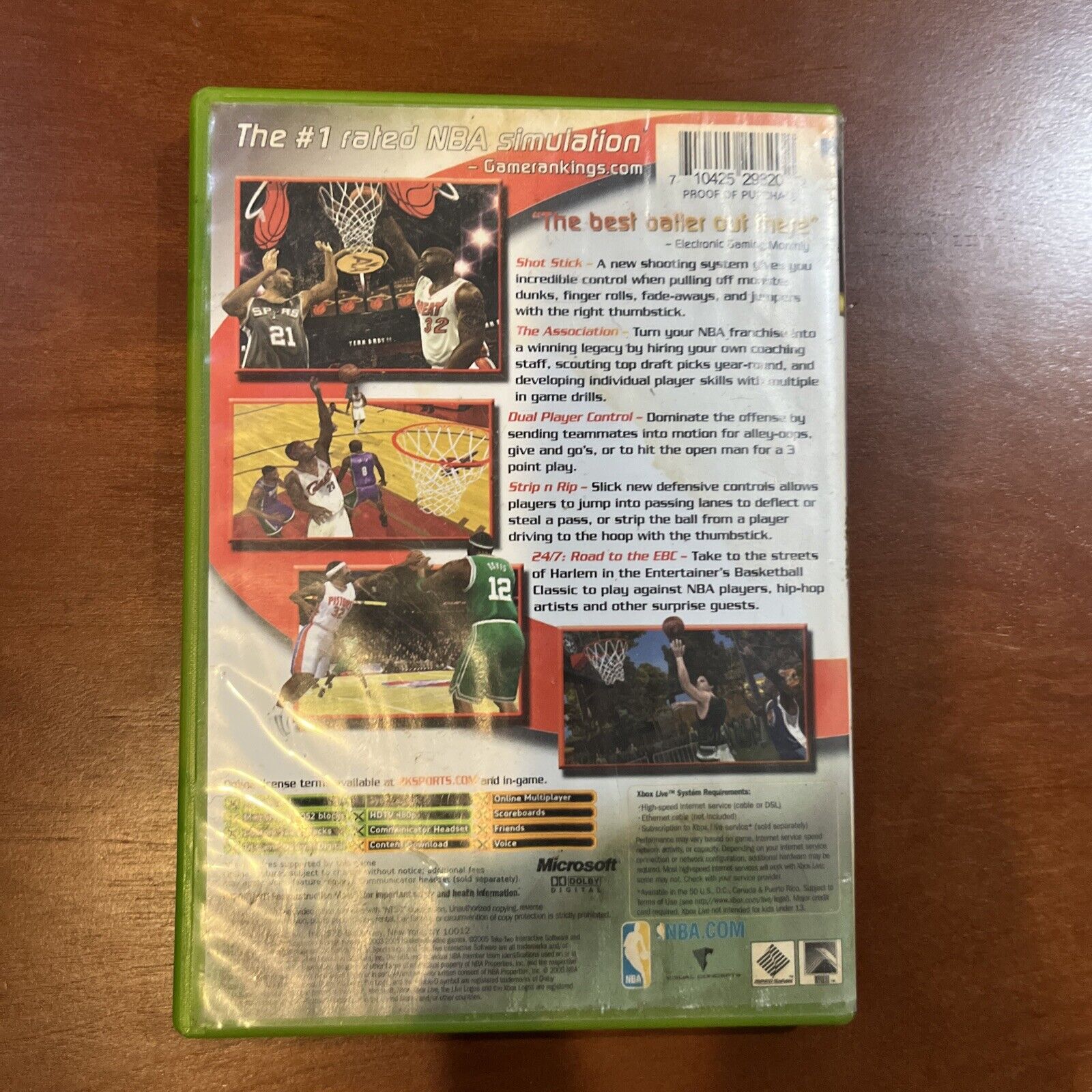 NBA 2K6 ( Xbox ) water damaged artwork investigation. Includes manual. Tested.