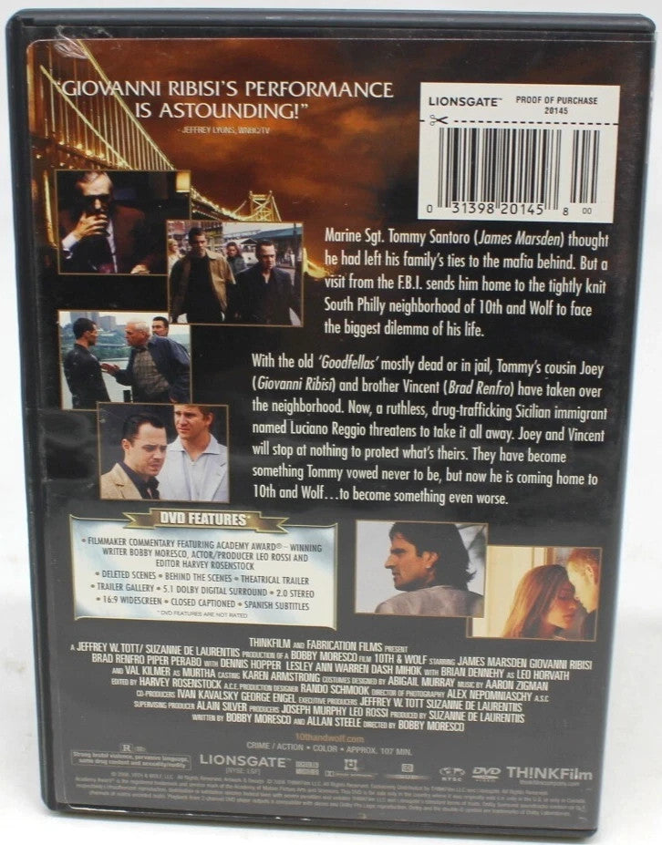 10th & Wolf Movie (DVD) Tested. New Case