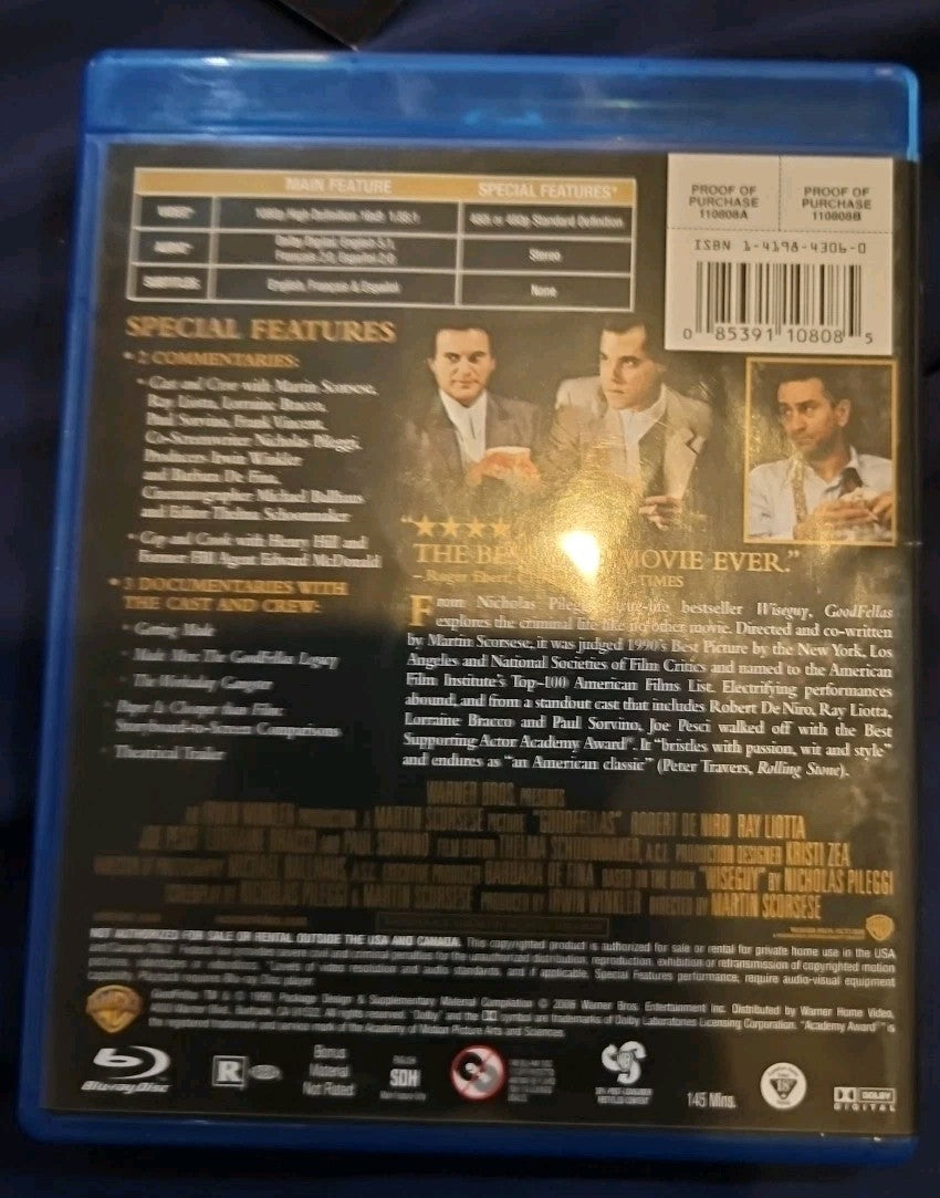 Goodfellas (Blu-ray, 1990) Brand New Sealed. No Digital Download.