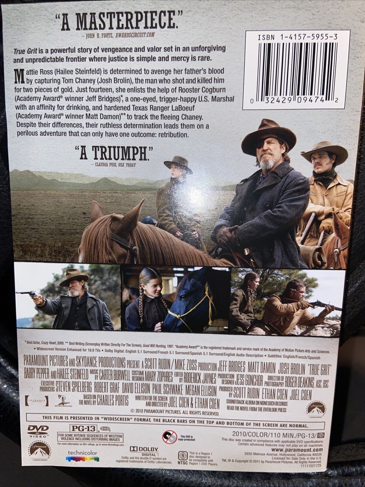True Grit (DVD 2010) Widescreen Jeff Bridges Matt Damon