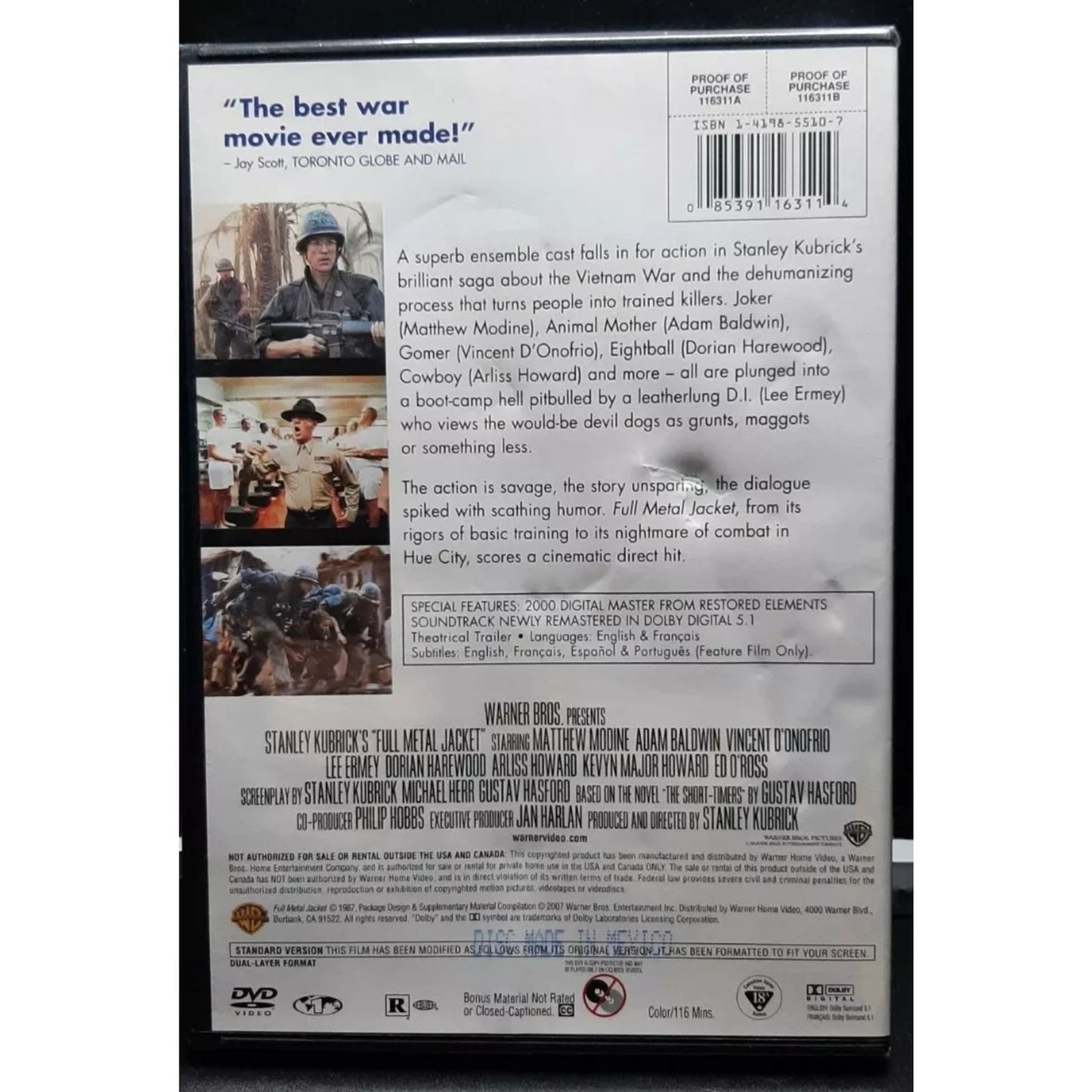 Full Metal Jacket (DVD) Factory Sealed