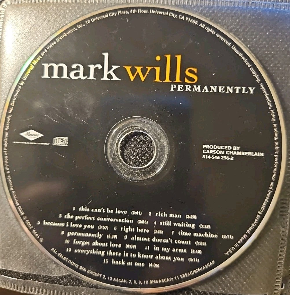 Permanently by Wills, Mark (CD, 2000) Tested. Disc Only