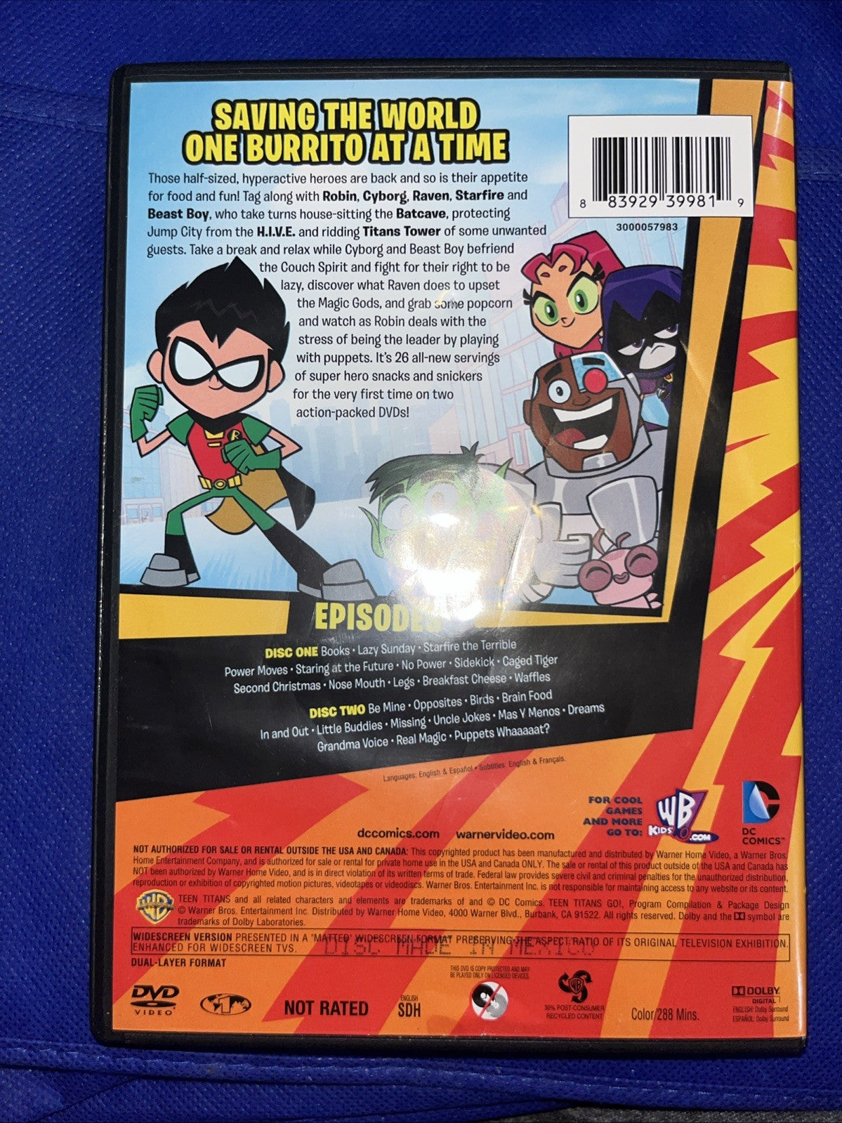 Teen Titans Go!: Couch Crusaders Season 1-Part 2 (DVD, 2013) Tested