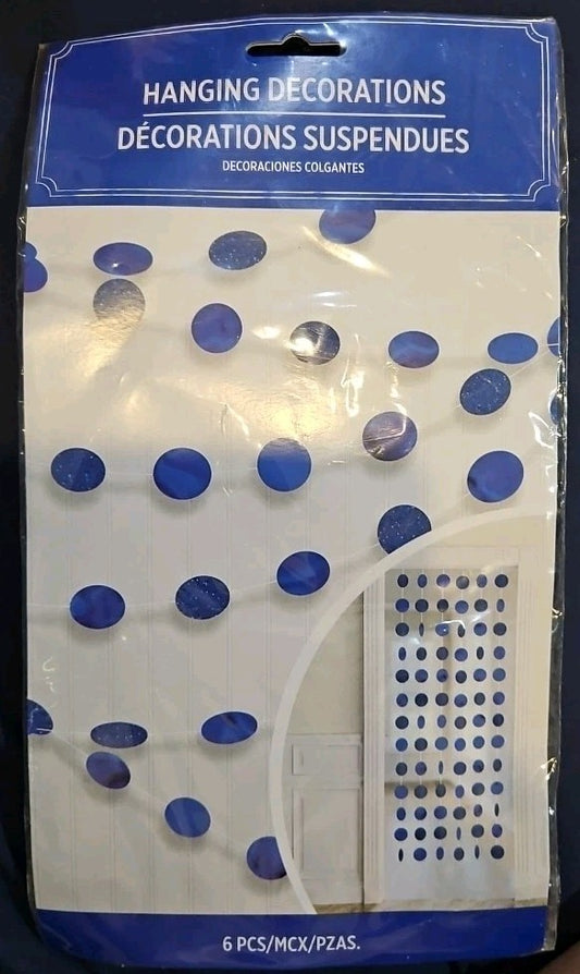 3  Ft x 7 Ft Blue Hanging Door Way Decorations