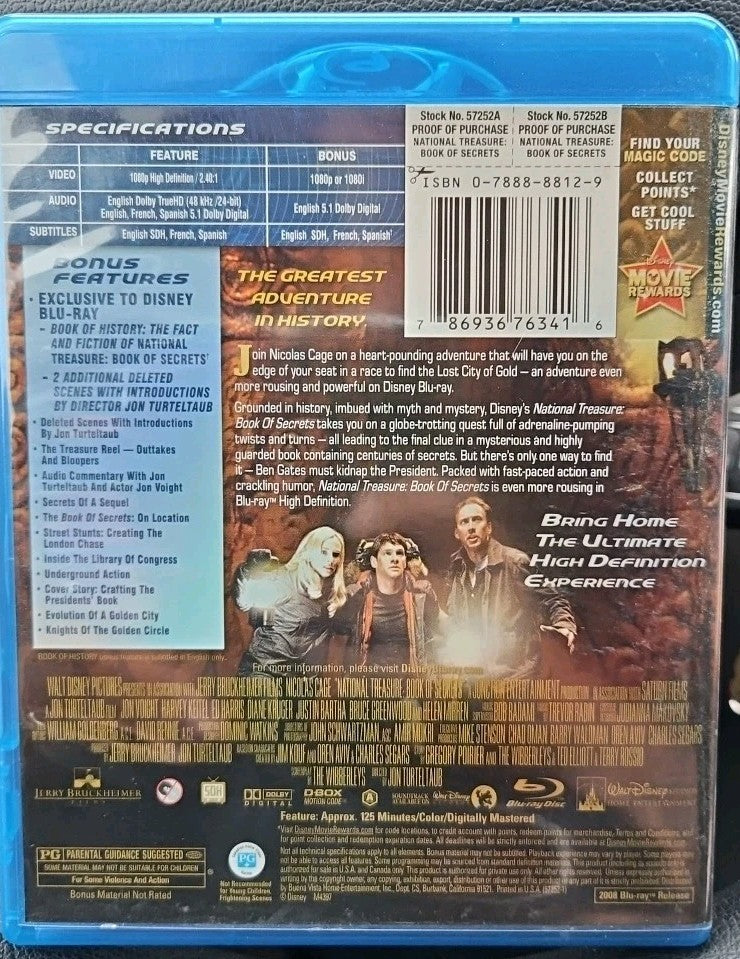 National Treasure 2 : Book of Secrets (Blu-ray) Sealed. No Digital Download