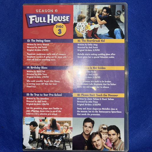 Full House Season 6 Disc 1, 2, & 4 Only