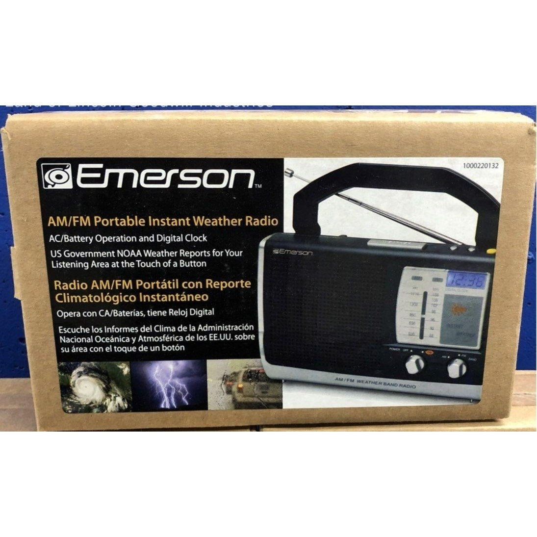 Emerson RP6251 AM/FM Portable Instant Weather Clock Radio 