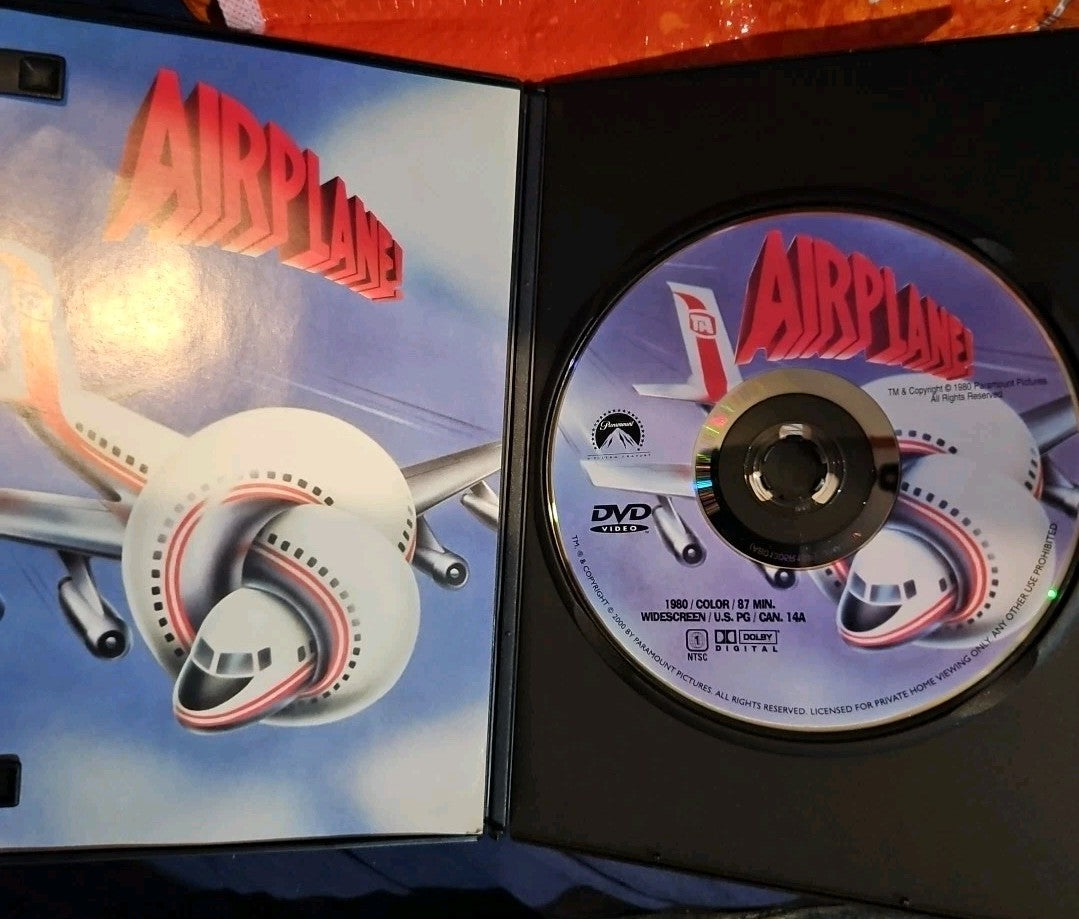 Airplane (DVD, 1980) Thin. Case. Cropped Artwork