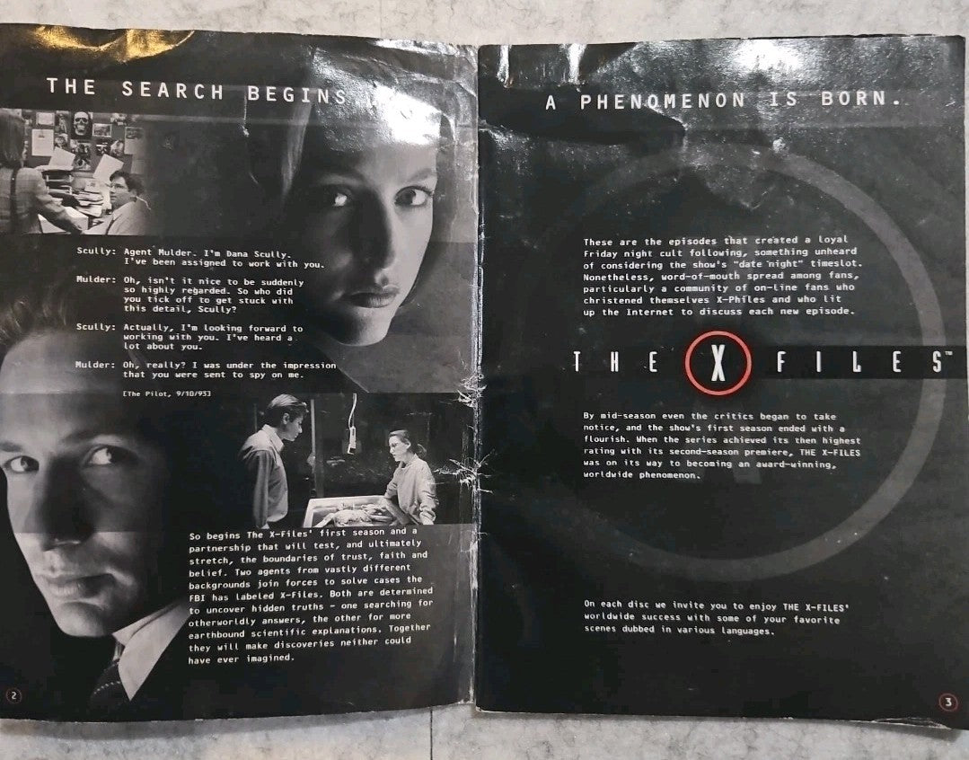 The X-Files Complete 1st Season Collector's Edition Booklet