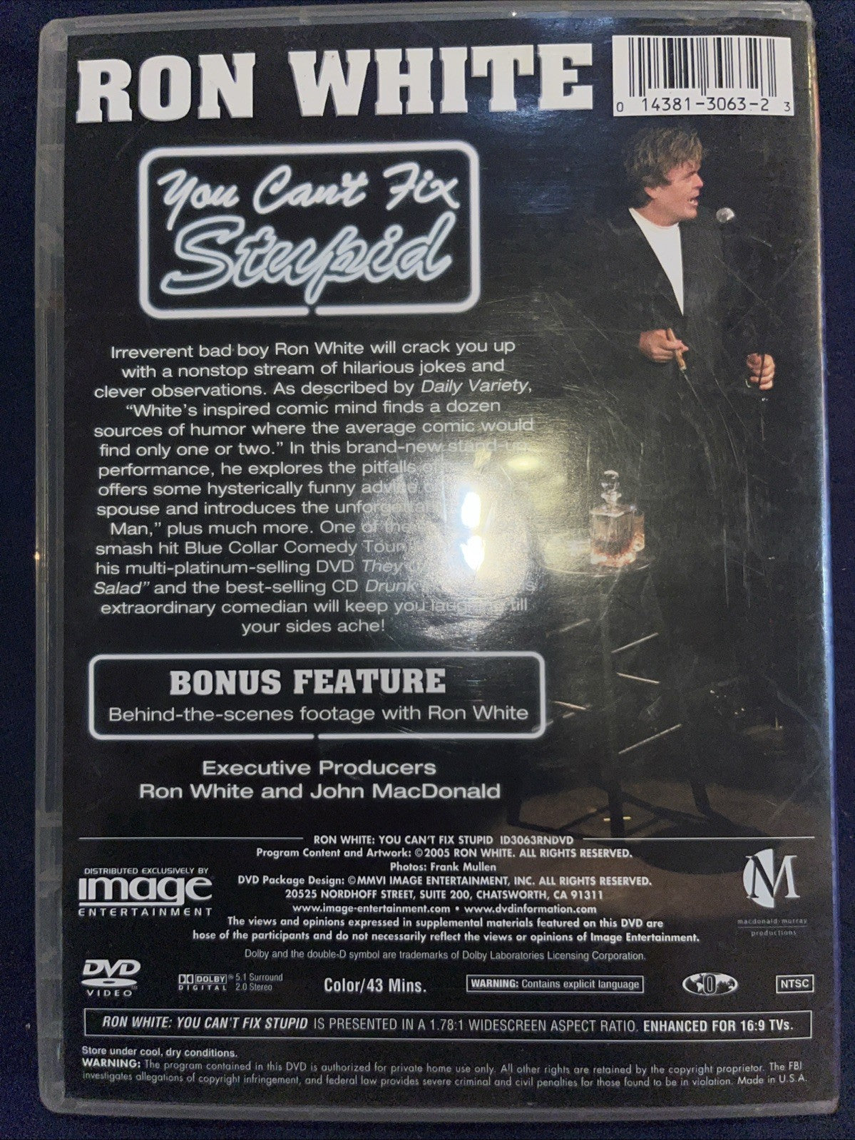 Ron White - You Cant Fix Stupid (DVD, 2006)  Sealed