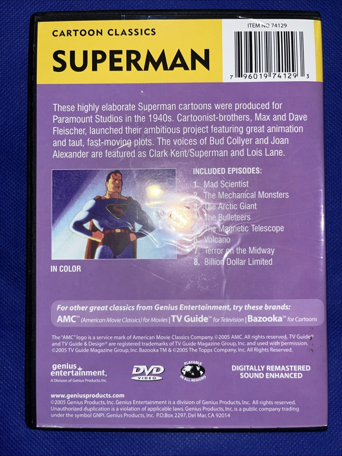 Superman Cartoon Classics (DVD, 2005, Region ALL). FACTORY SEALED.