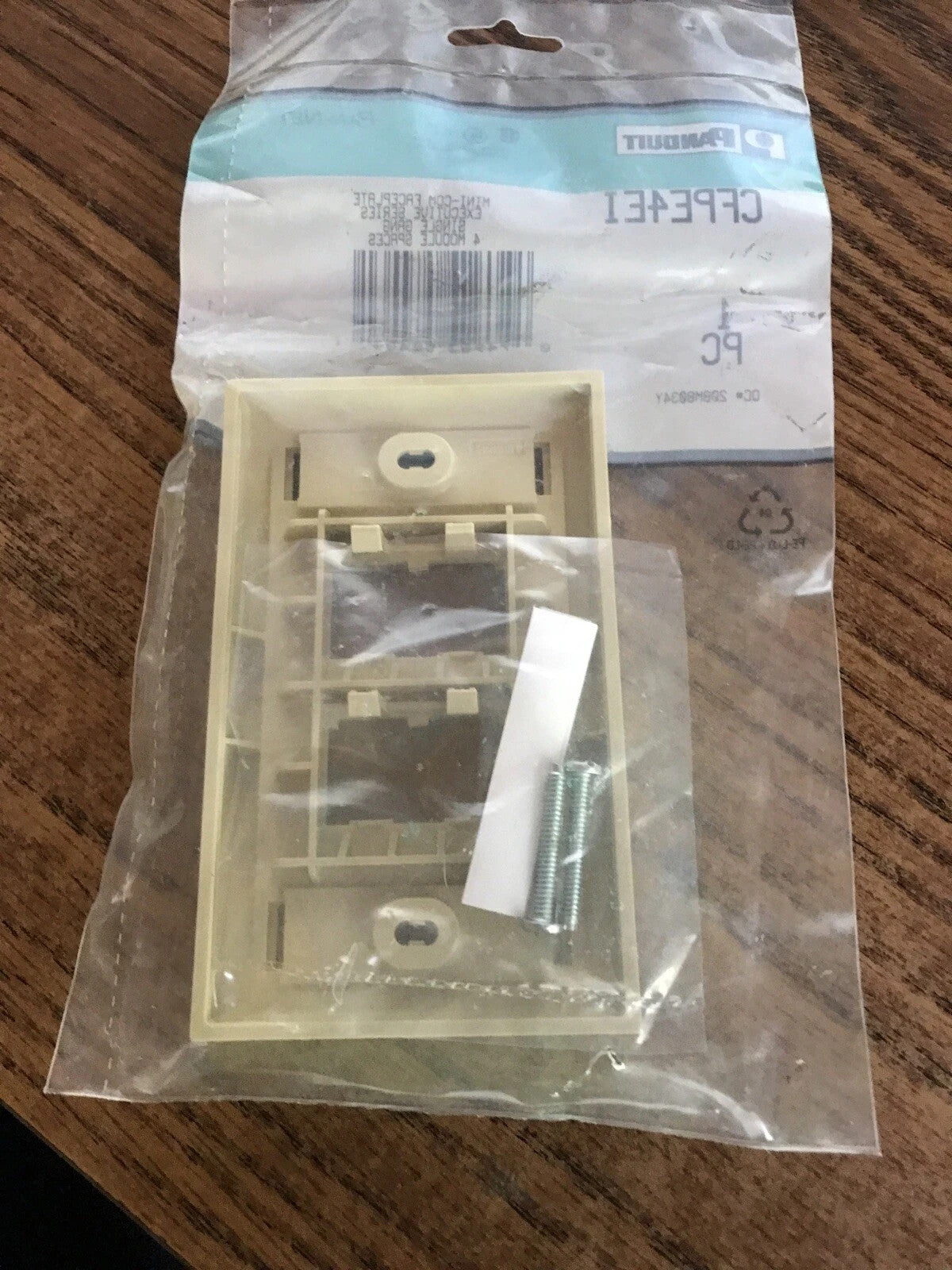 Panduit CFPE4EI Mini Com Faceplate - 4 position - Electric Ivory