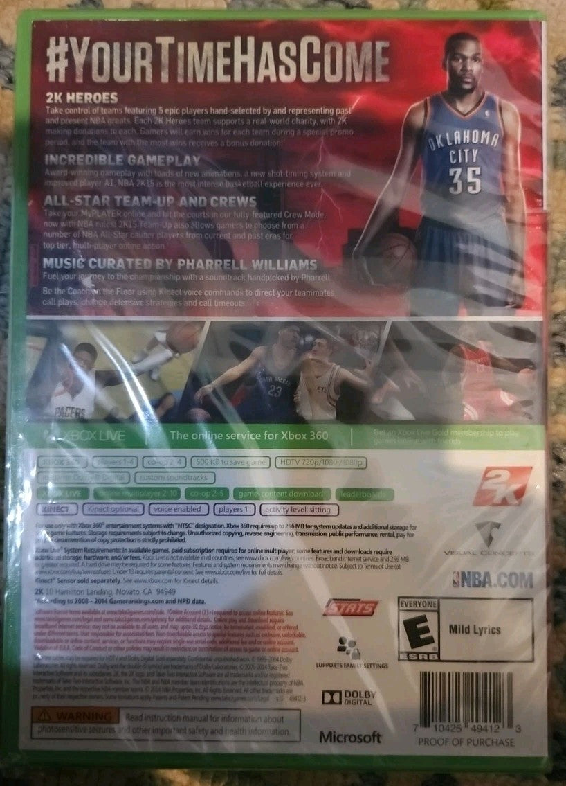 Nba 2K15 - Microsoft Xbox 360. Tested. New Case. Resealed