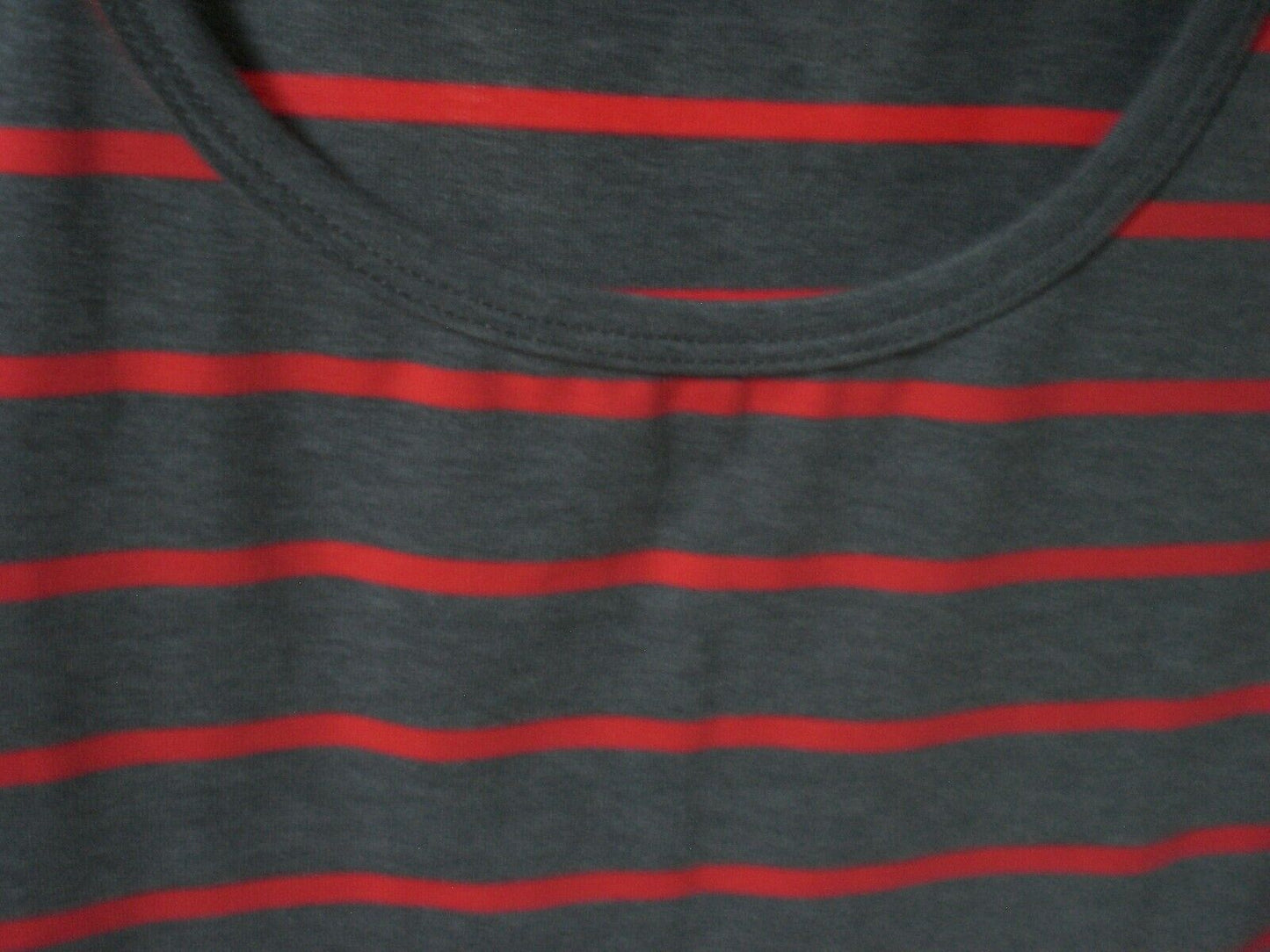 NWT LuLaRoe Gray Red Stripes GiGi Shirt Top Blouse SMALL