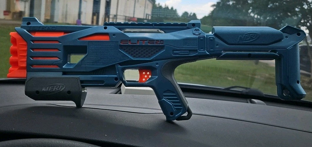 NERF Elite 2.0 Tetrad Blaster 4-Barrel Blast Pump Action, Works No Darts