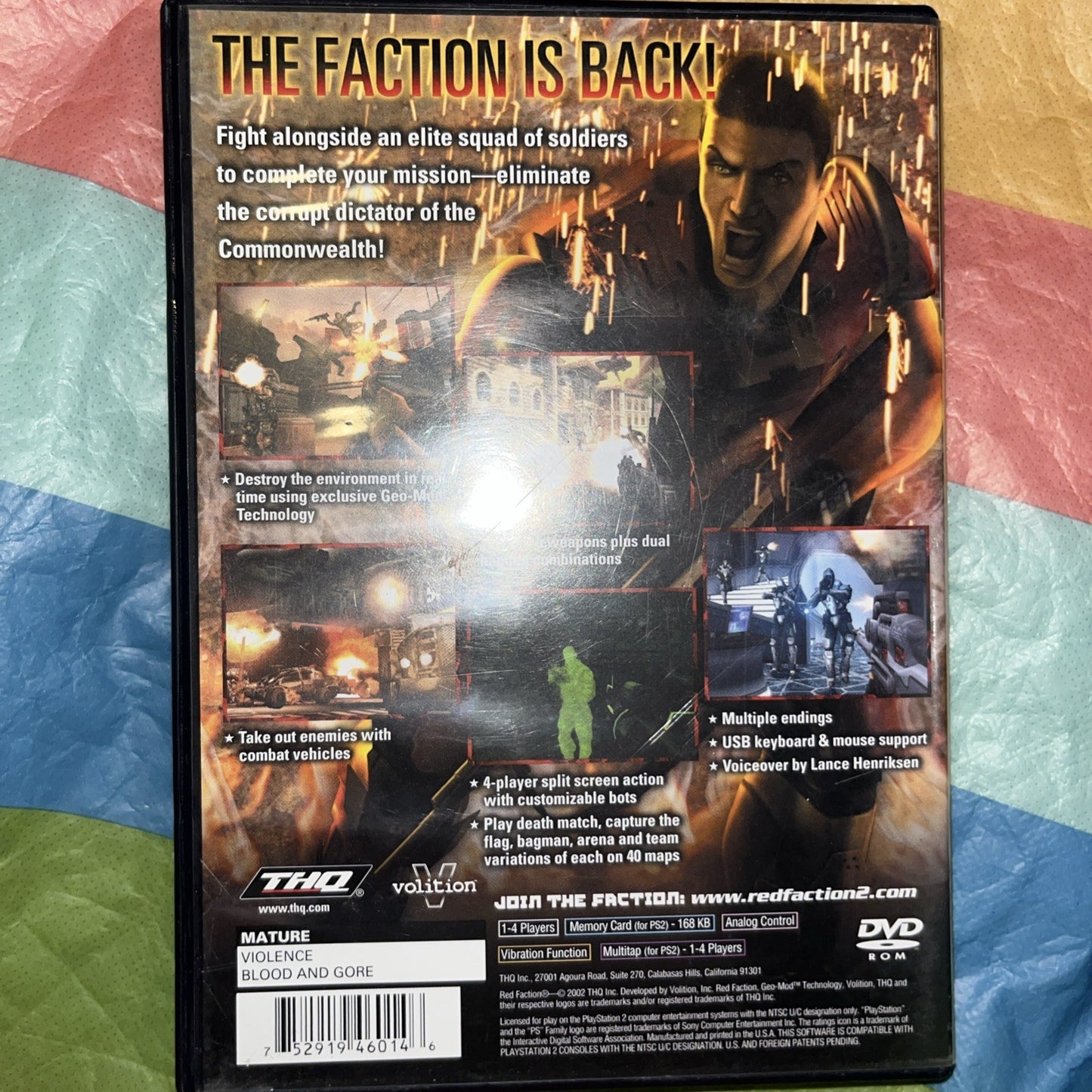 Red Faction II (PS2) Tested. Manual. Original Case