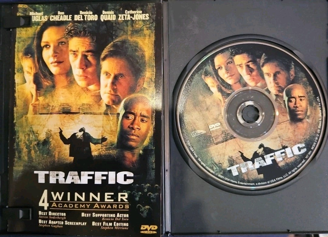 Traffic (DVD, 2001) Slimcase. Cropped Sleeve.