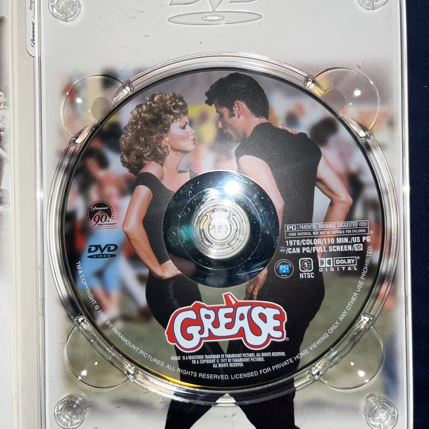 Grease (DVD, 2003, Full Frame Checkpoint) Tested. Without Slipcover