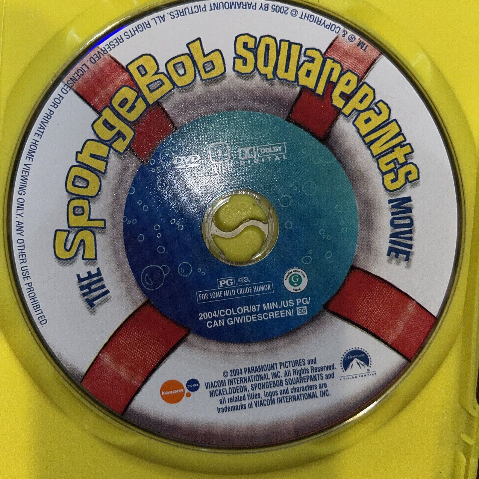 The Spongebob Squarepants Movie (DVD, 2006, Widescreen) Tested