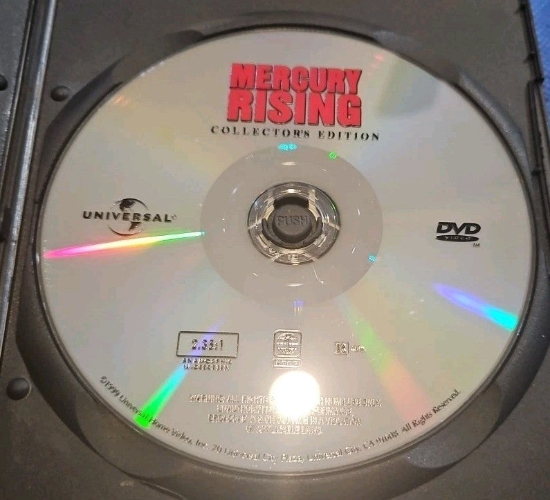 Mercury Rising & Collector's Edition (DVD) Slimcase. Artwork Cropped. Tested