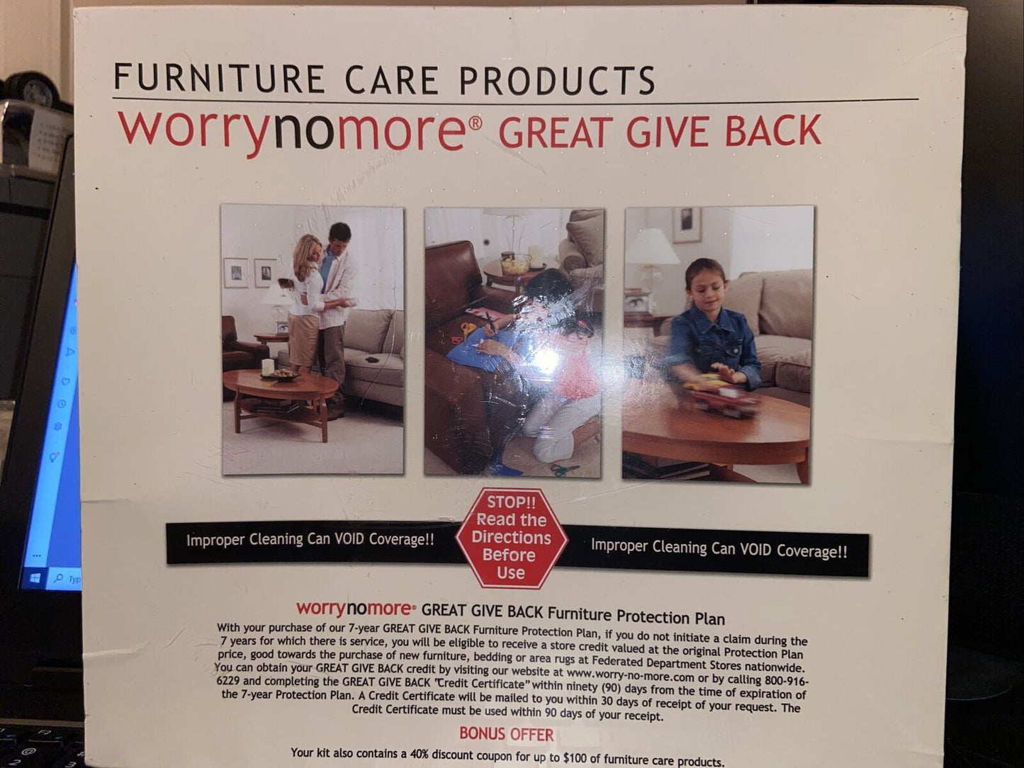 Furniture Cleaning & Protection Kit WORRYNOMORE Fabric Leather Wood Polish Care