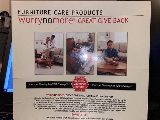 Furniture Cleaning & Protection Kit WORRYNOMORE Fabric Leather Wood Polish Care