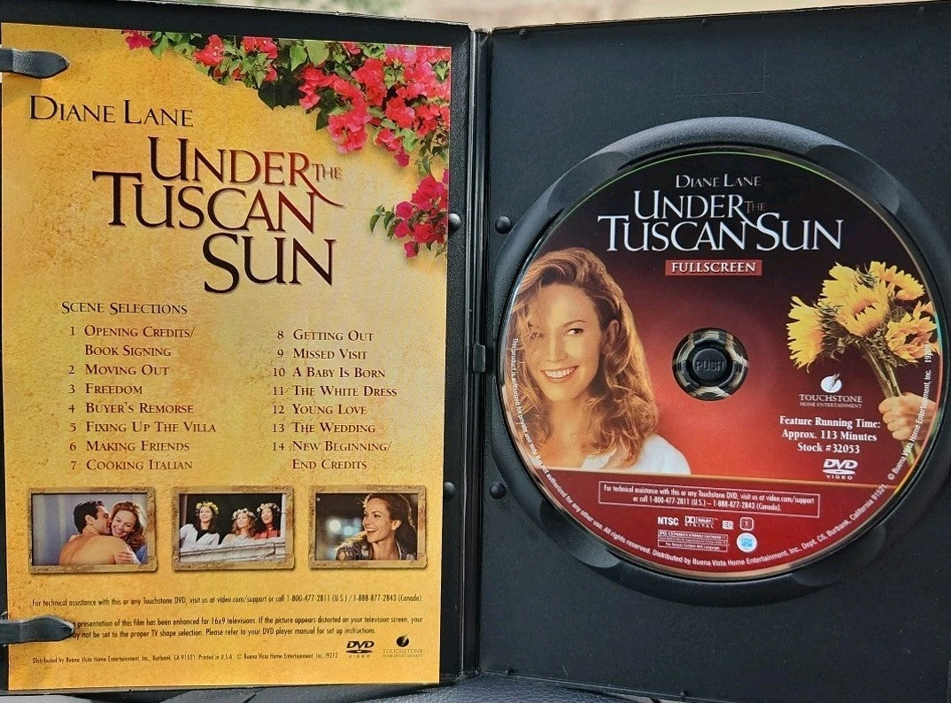 Under the Tuscan Sun (DVD, 2003) Slim Case. Tested.  Cropped Artwork
