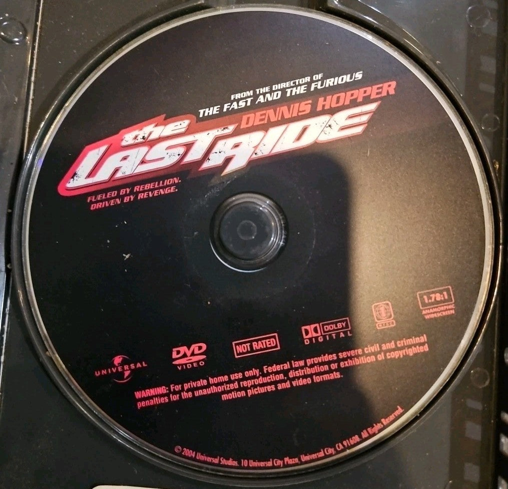 The Last Ride (DVD, 2004) Tested. New Case. Resealed