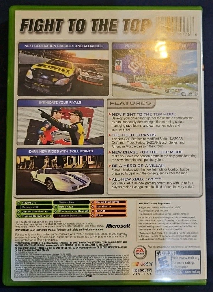 NASCAR 2005: Chase for the Cup (Xbox) Tested. No Scratches. New Case