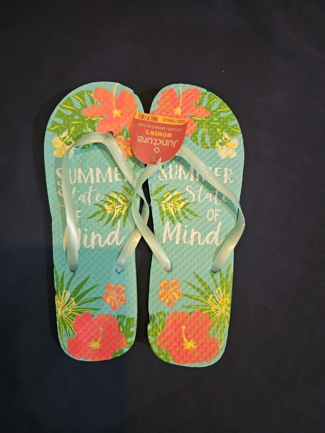 Juncture "Summer State Of Mind" Women's Size 7/8 Flip Flops
