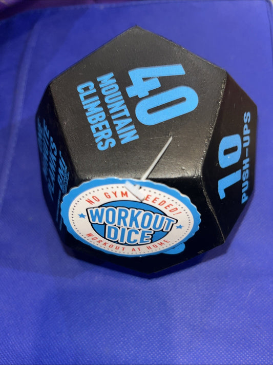 Pink 12-Sided Fitness Dice For Home Gym Burpees Lunges