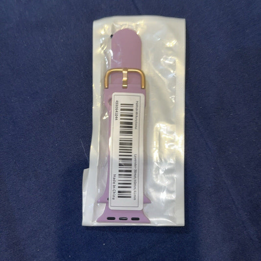 Lavender Silicon Apple Watch Band 38/40/41mm Fits Series 4,5,6,7,8,9 SE