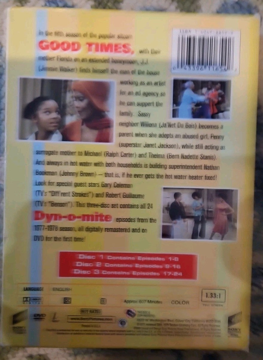 Good Times: Complete Fifth Season (DVD) Missing Disc 1.  Tested.