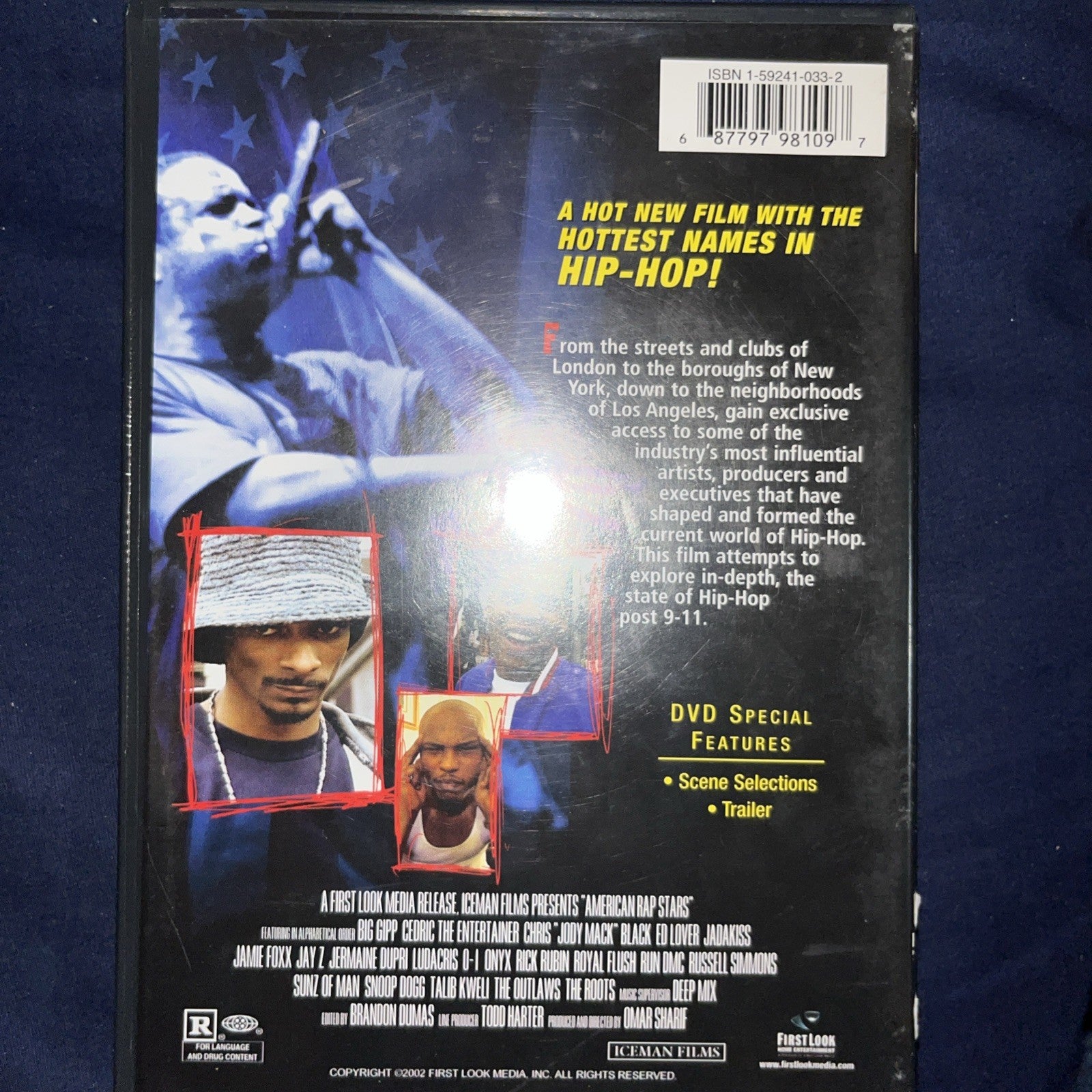 American Rap Stars (DVD, 2002, American Flag Cover Art)