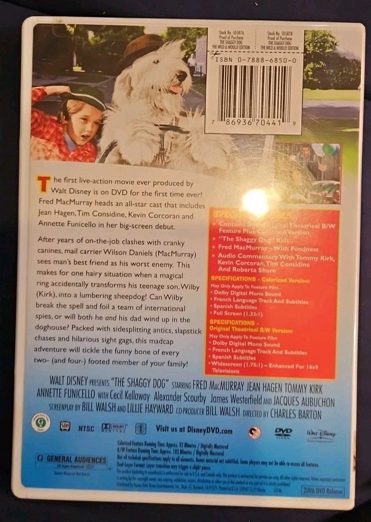 The Shaggy Dog (DVD, 1959)
