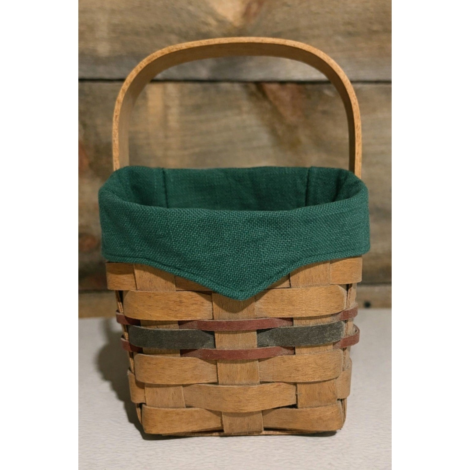 1993 Longaberger Inaugural Basket w/ Metal Plate + 4 NEW Longaberger Liners