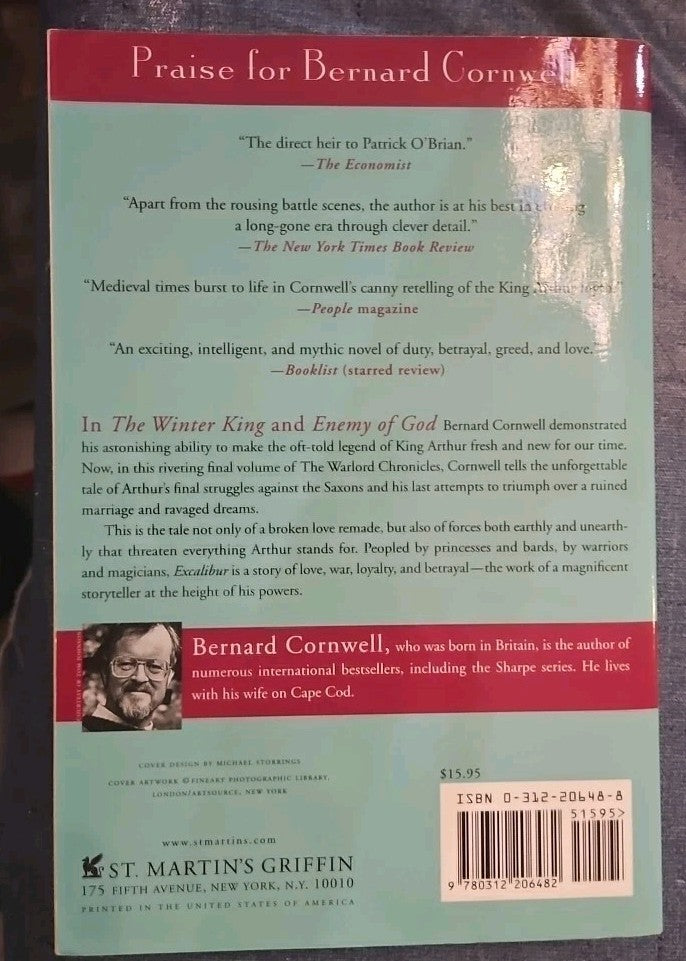 Excalibur : A Novel of Arthur by Bernard Cornwell (1999, Trade Paperback)