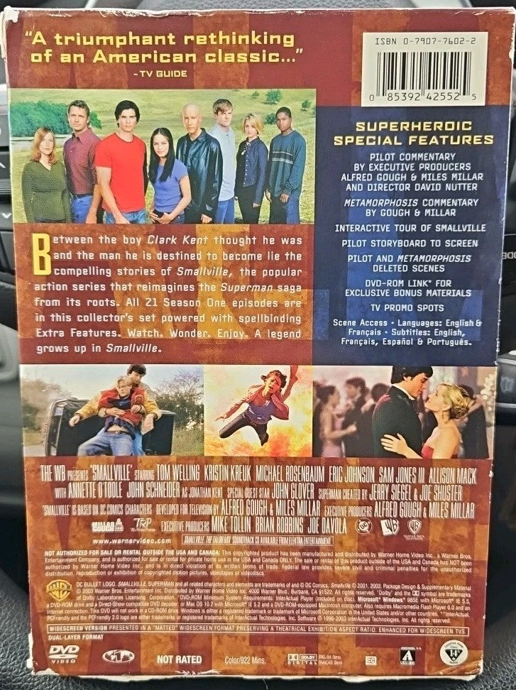 Smallville: the Complete First Season (DVD, 2001) Tested