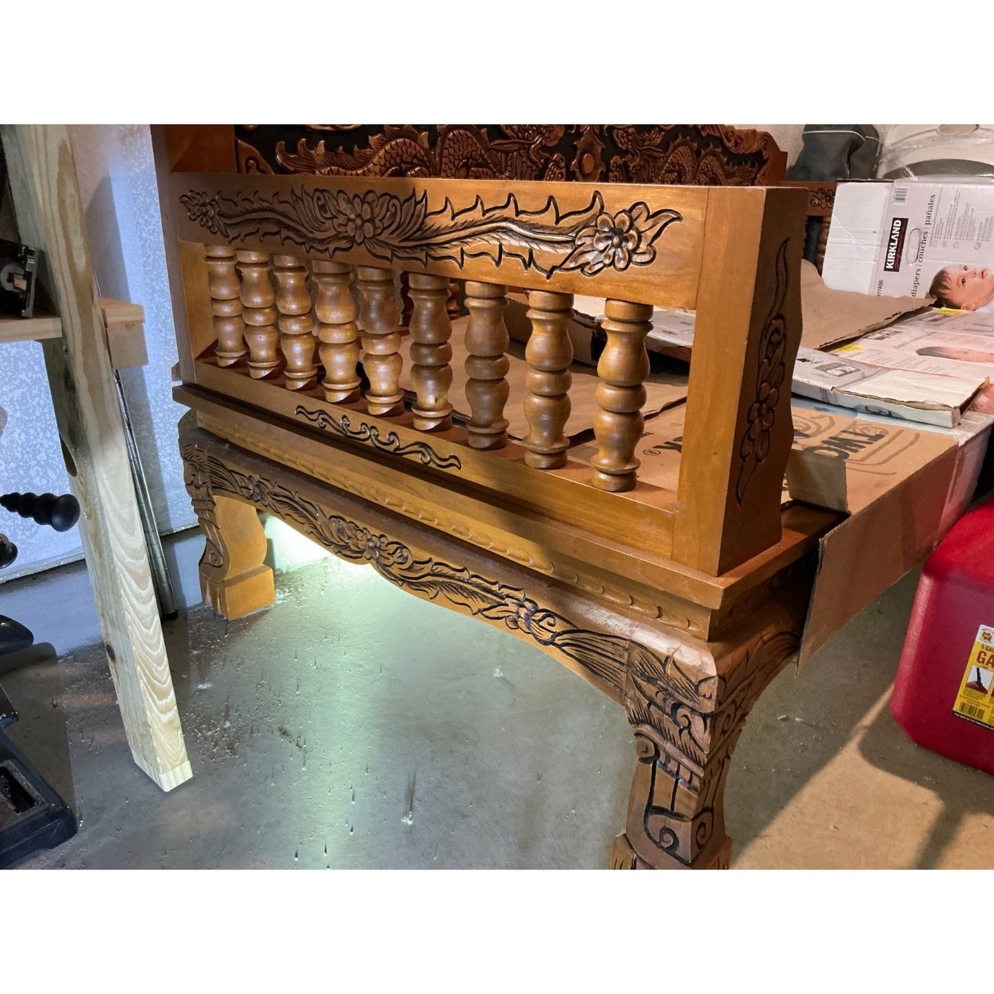 Teak Twin Daybed from Thailand Hand Carved **PICK UP ONLY**