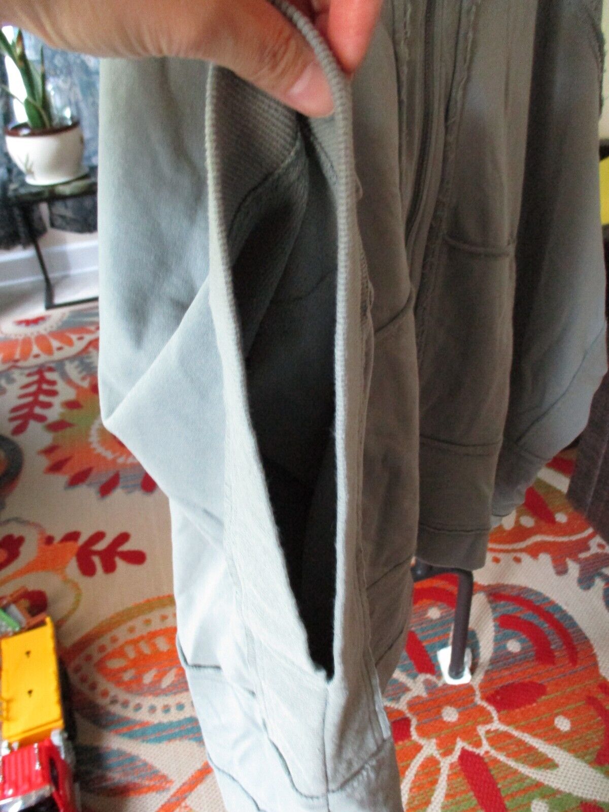 Grey Terry Knit Zip Cape Jacket Boutique Exclusive Small
