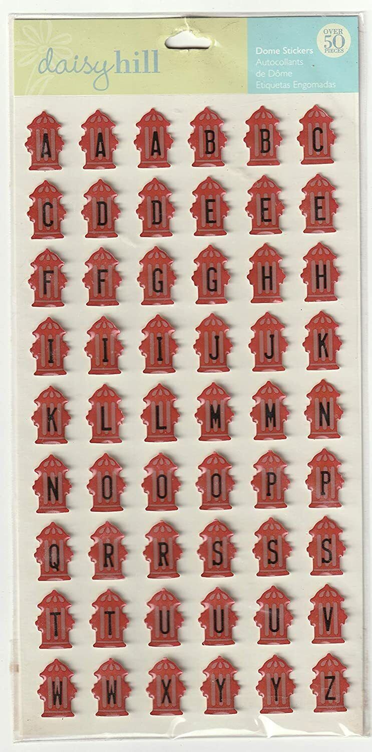 Daisy Hill Fire Hydrant Alphabet Stickers