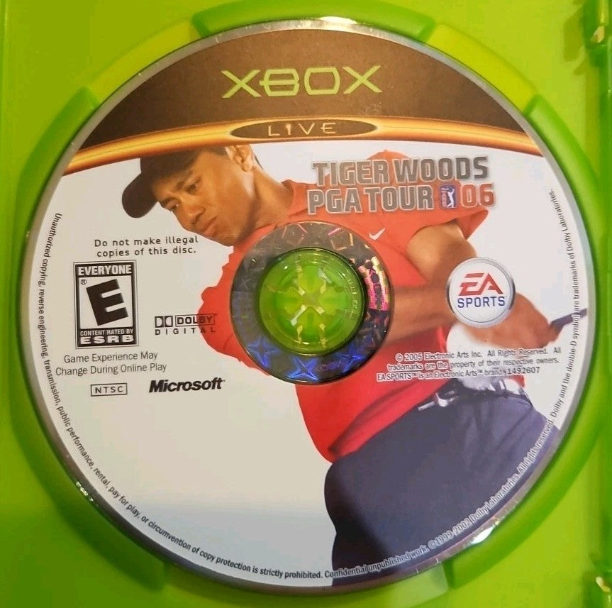 Tiger Woods Pga Tour 2006 - Microsoft Xbox. Tested. No Scratches. New Case.