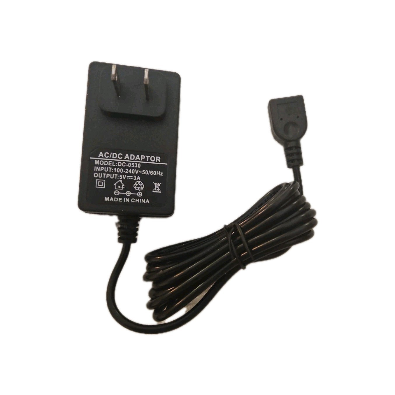 15 Watt AC/DC DC-0530 USB Charger W/ 3ft Extension