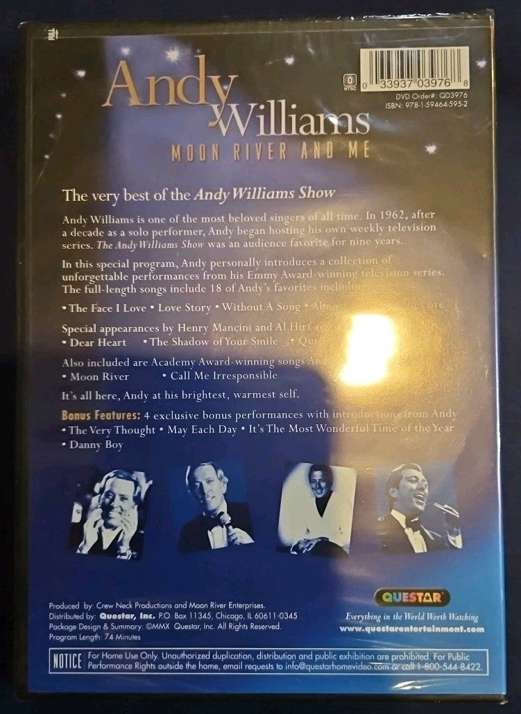 Andy Williams: Moon River and Me (DVD) Sealed