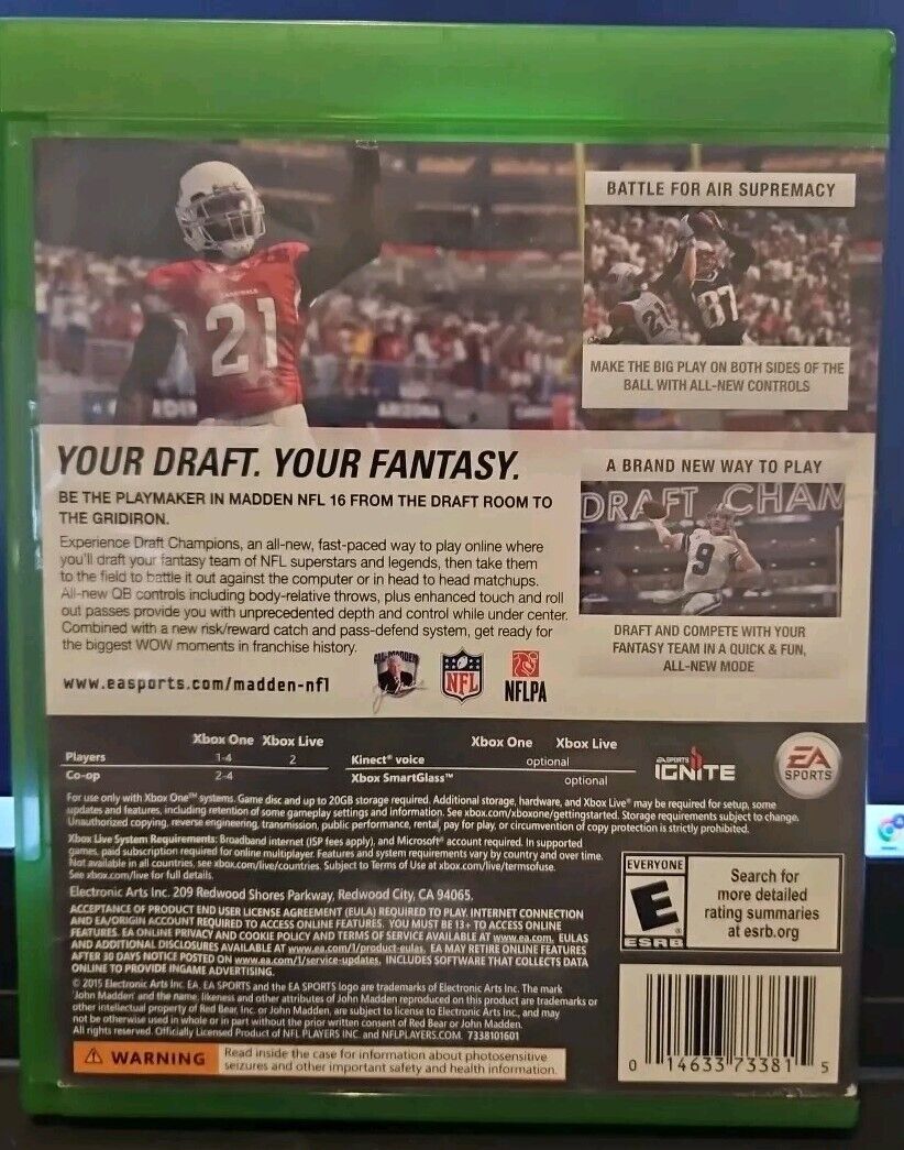 Madden NFL 16 (Microsoft Xbox One, 2015) Tested ,  Resealed