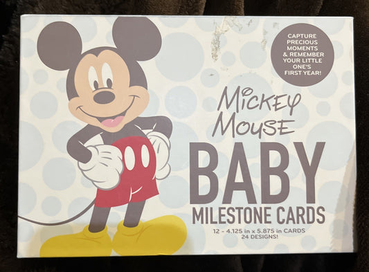 Disney Mickey Mouse First Year Baby Milestone Cards New / Open Box