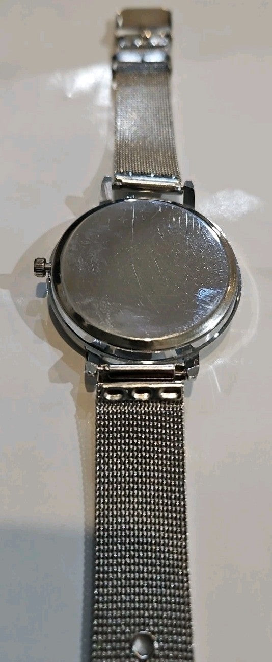 Women's Watch Eiffel Tower Dial 40MM Milanese Gray Band 5.25" - 7.5" New Battery